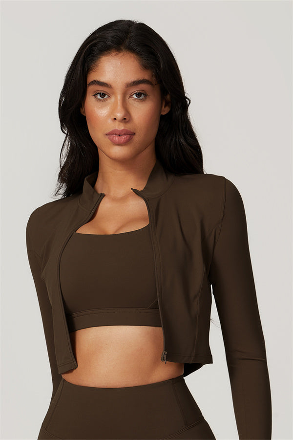 The Eloise Longsleeve Zip Jacket Taupe