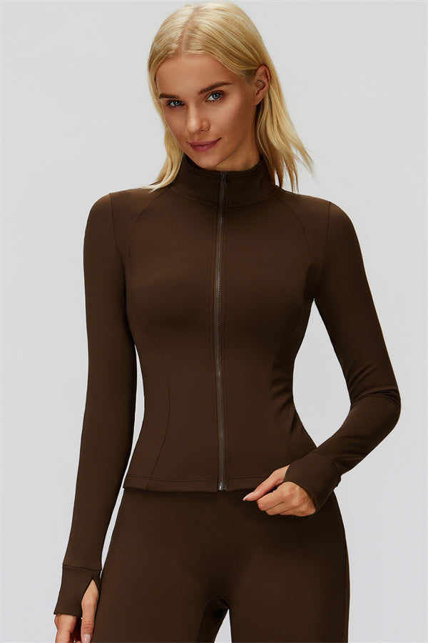 The FemmeFit Zip Jacket Straight Leg Pants 2-Piece Set