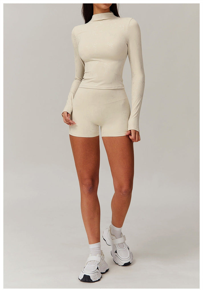 Kay Turtleneck Longsleeve Top & Shorts Set