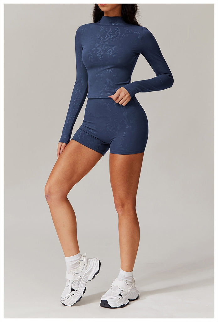 Kay Turtleneck Longsleeve Top & Shorts Set