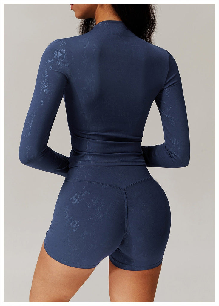 Kay Turtleneck Longsleeve Top & Shorts Set