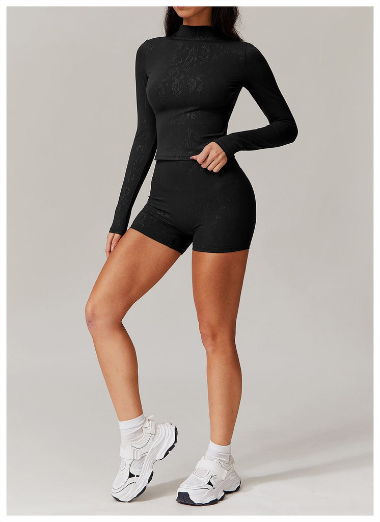 Kay Turtleneck Longsleeve Top & Shorts Set