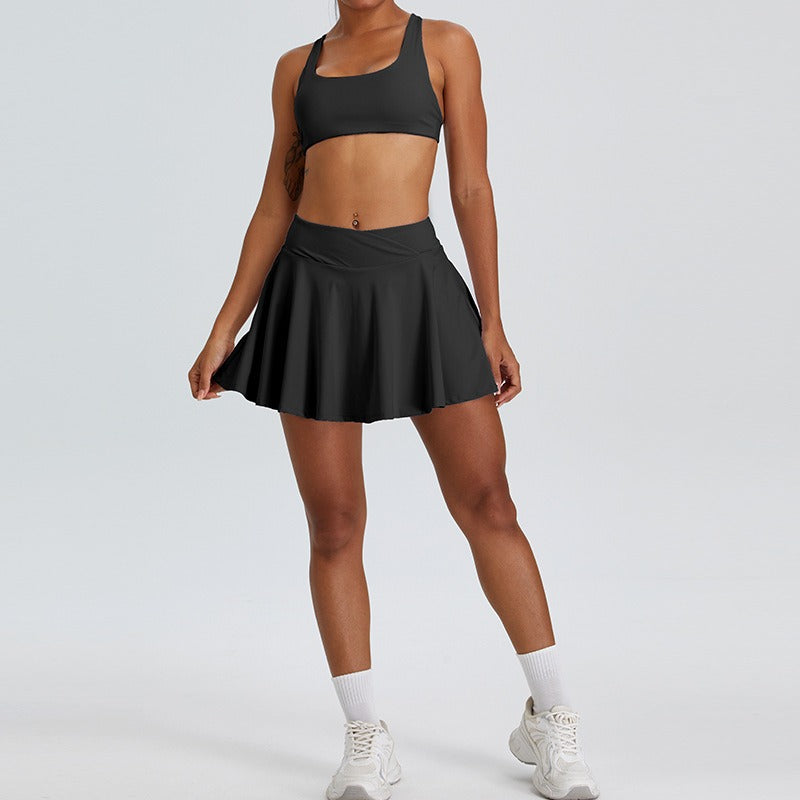 Roma Bra Top & Skort Set Black