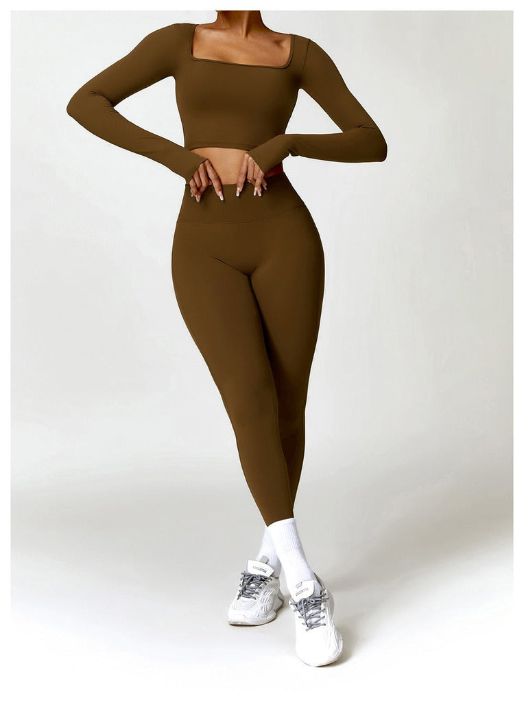 Rachel Longsleeve Legging Set Brown