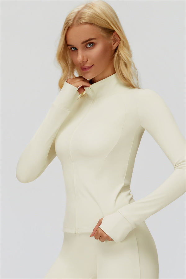 The FemmeFit Zip Jacket Straight Leg Pants 2-Piece Set