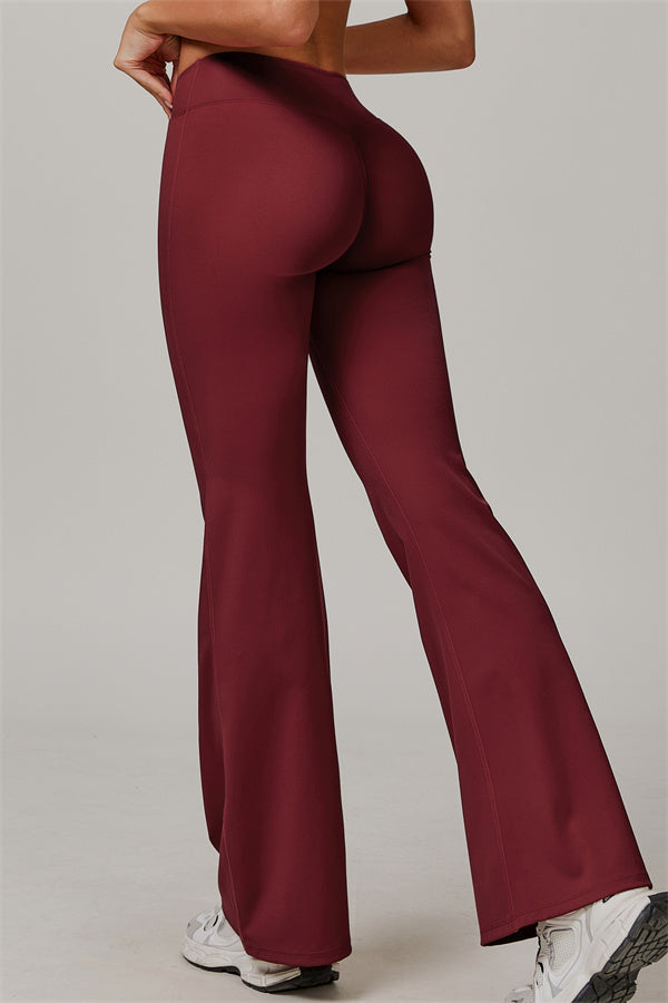 The Halo Flared Leggings Burgundy