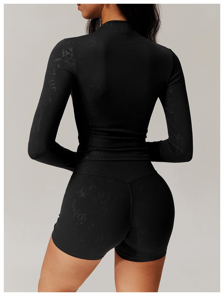 Kay Turtleneck Longsleeve Top & Shorts Set