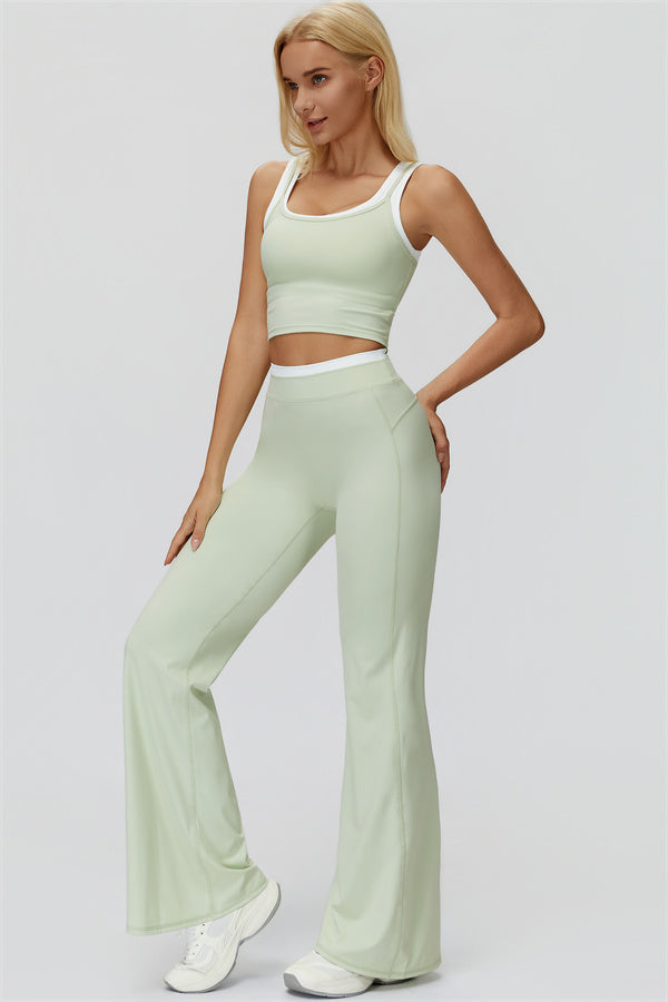 The Canyon Crop Tank Flared Leggings 2-Piece Set