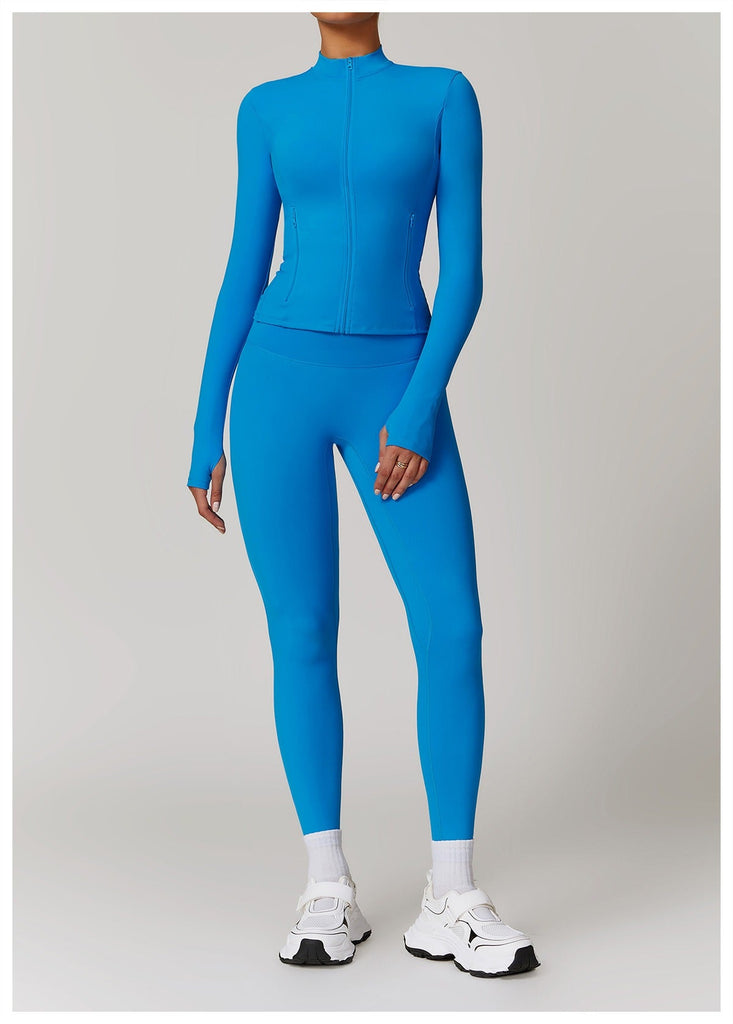 Marian Longsleeve Zip Top & Leggings Set Sky blue