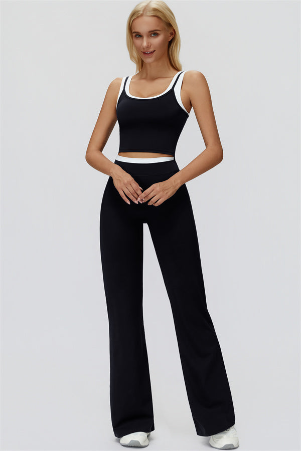 The Canyon Crop Tank Flared Leggings 2-Piece Set