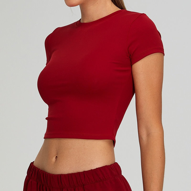 Annora T-Sleeve Top Burgundy