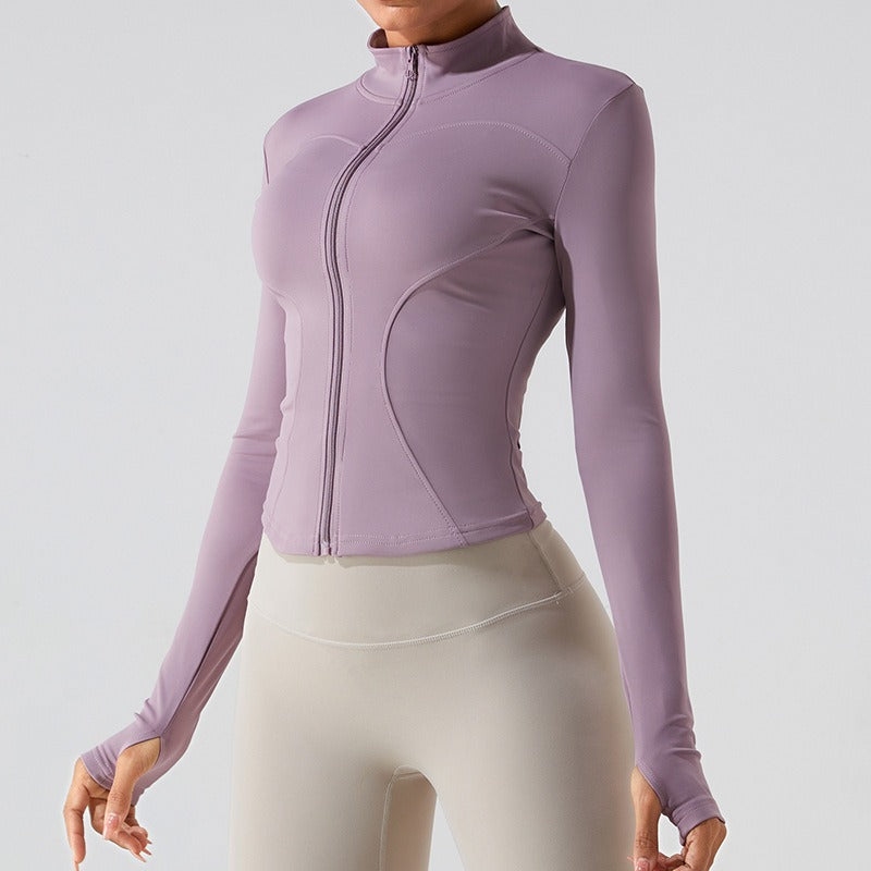 Malia Longsleeve Zip Top Lilac