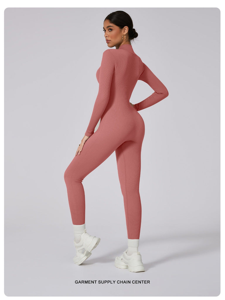 Zip Up Luxe Ribbed Jumpsuit