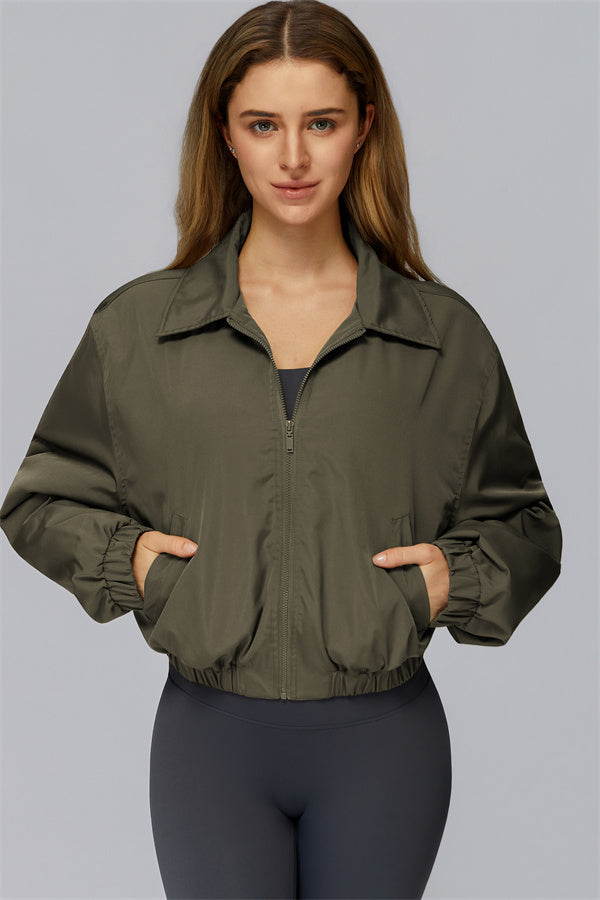 The Elle Form Crop Zip Jacket