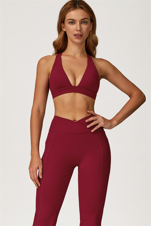 The Glacier Sports Bra Flared Leggings 2-Piece Set