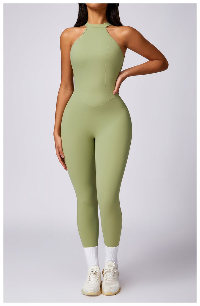 Christine Sculpt Backless Jumpsuit Sage