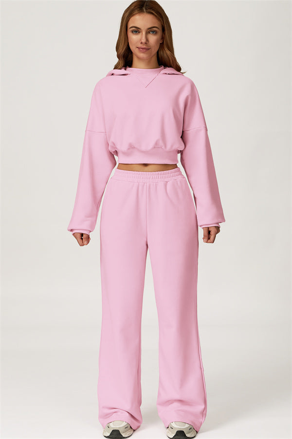 The Axis Crop Hoodie Pants 2-Piece Set