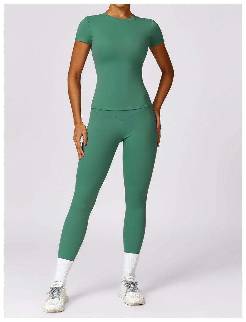 Stephanie T Top & Leggings Set Green