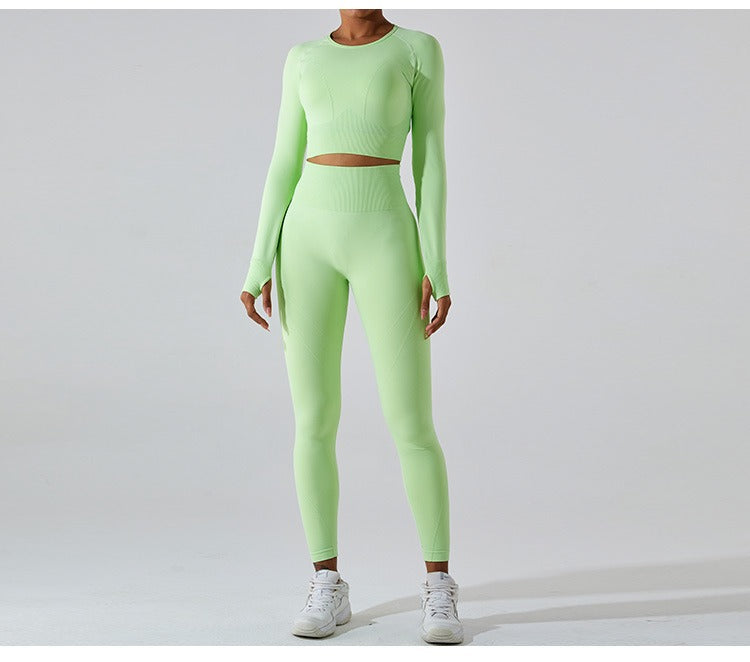 Eleanor Longsleeve & Leggings Set Spring green