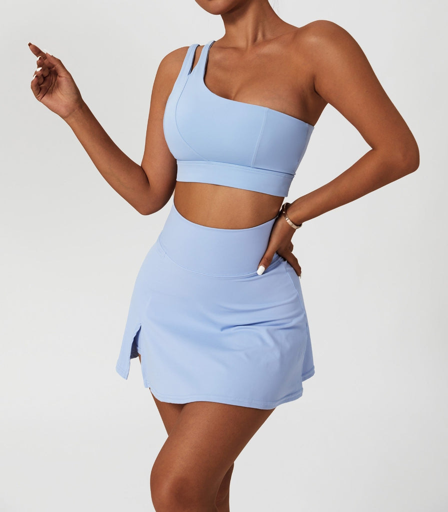 Noa Asymmetric Top & Skort set Blue