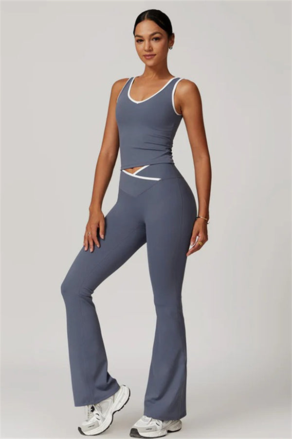 The Stamina Tank Top Flared Leggings 2-Piece Set