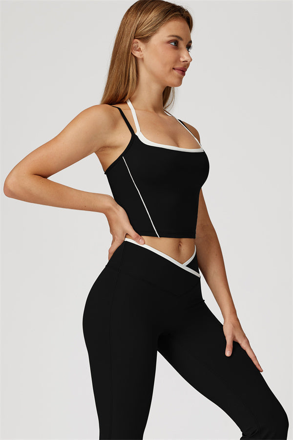 The Radiant Crop Top Flared Leggings 2-Piece Set
