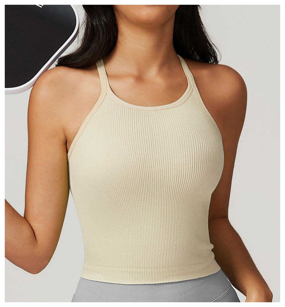 Etta Micro Ribbed Top Cream