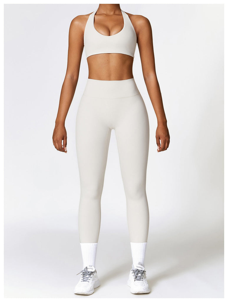 Supreme Halter Top & Leggings Set Ivory