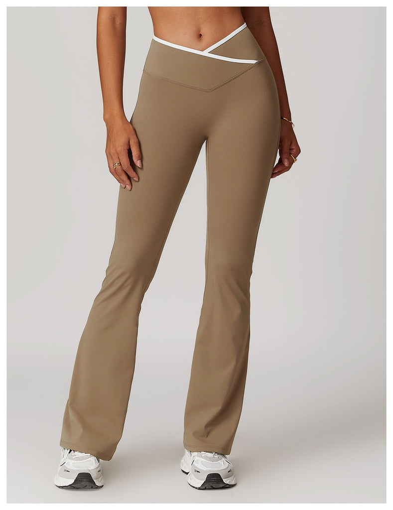 Aiko Flared Trousers Taupe