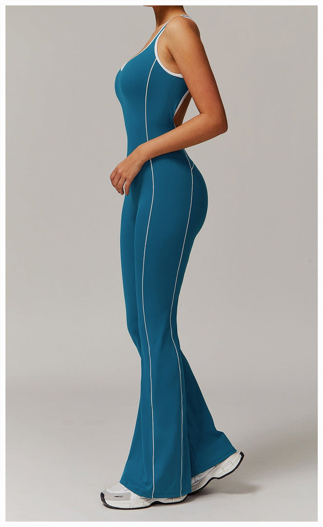 Martha Contrast Flared Jumpsuit