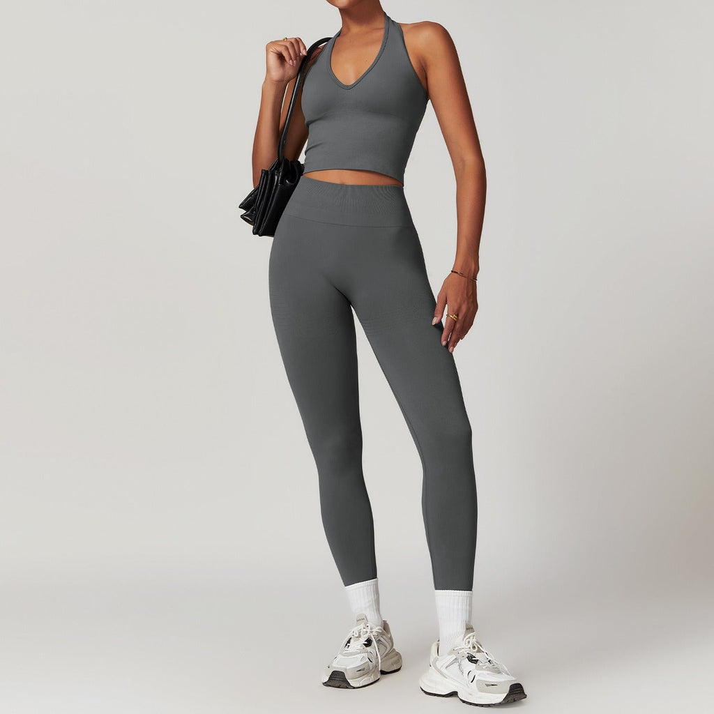 Blake Halter Top & Leggings Set Graphite