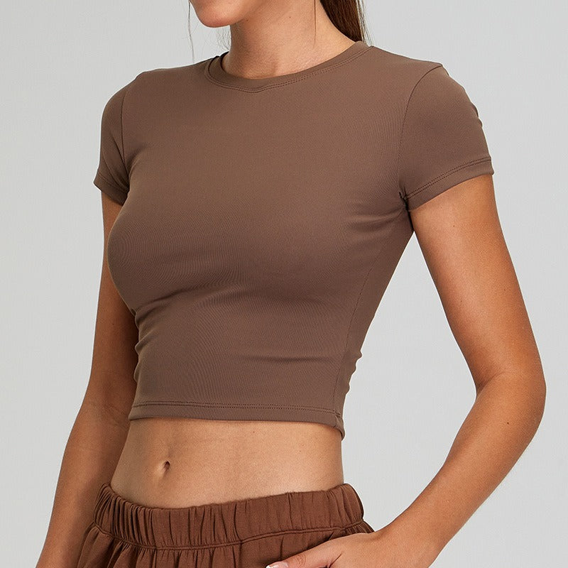 Annora T-Sleeve Top Brown