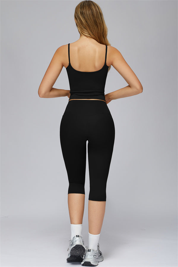 The FlexCore Crop Tank Capri Leggings 2-Piece Set