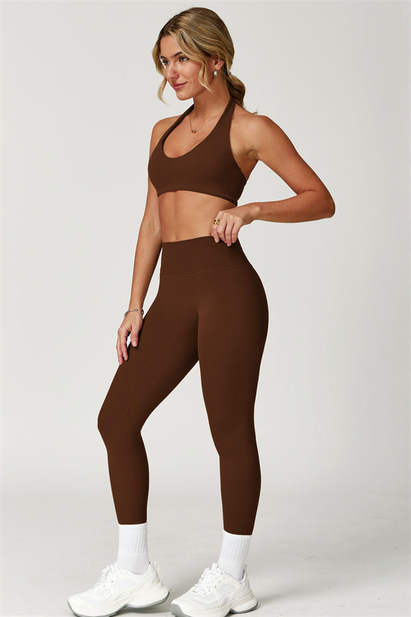 The Boost Halter Sports Bra Isabella Leggings 2-Piece Set