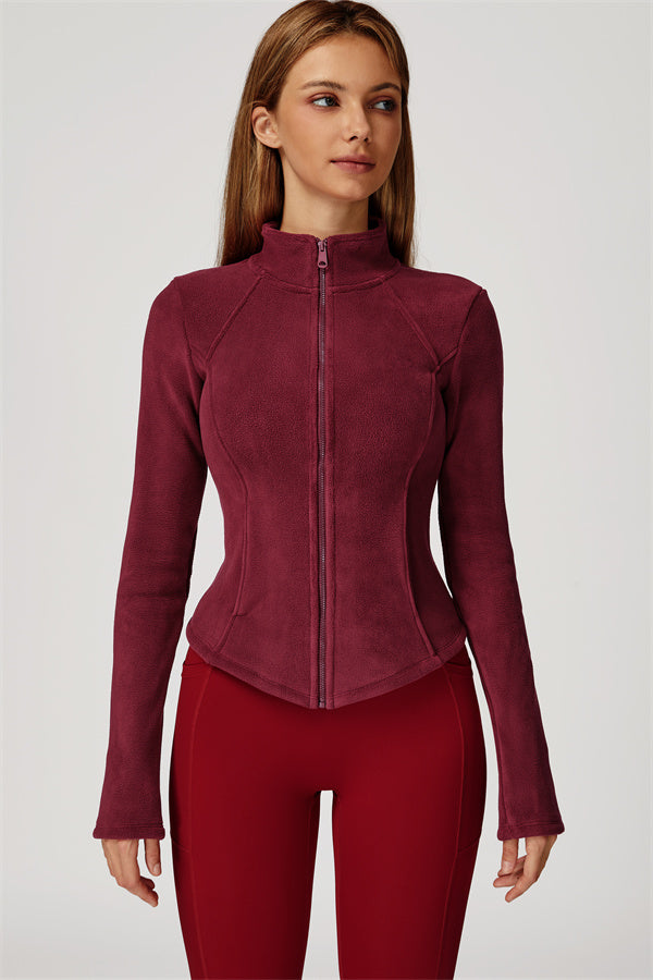 The Glacier Contour Fleece Jacket Burgundy
