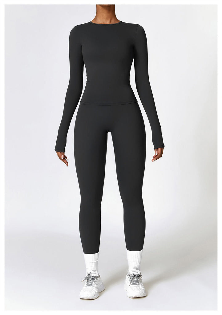 Butter Longsleeve Top & Leggings Set Black