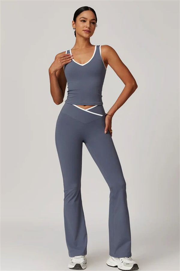 The Stamina Tank Top Flared Leggings 2-Piece Set