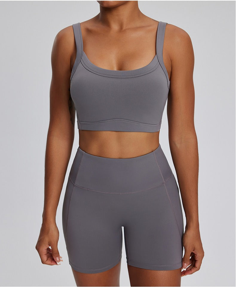 Dara Tank Top & Shorts Set Steel grey