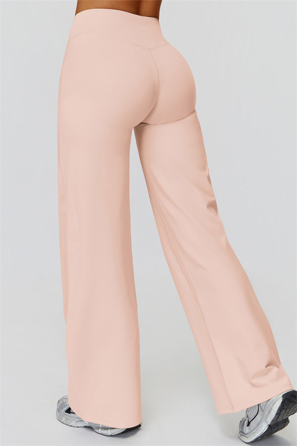 The FemmeFit Straight Leg Pants Oyster Pink