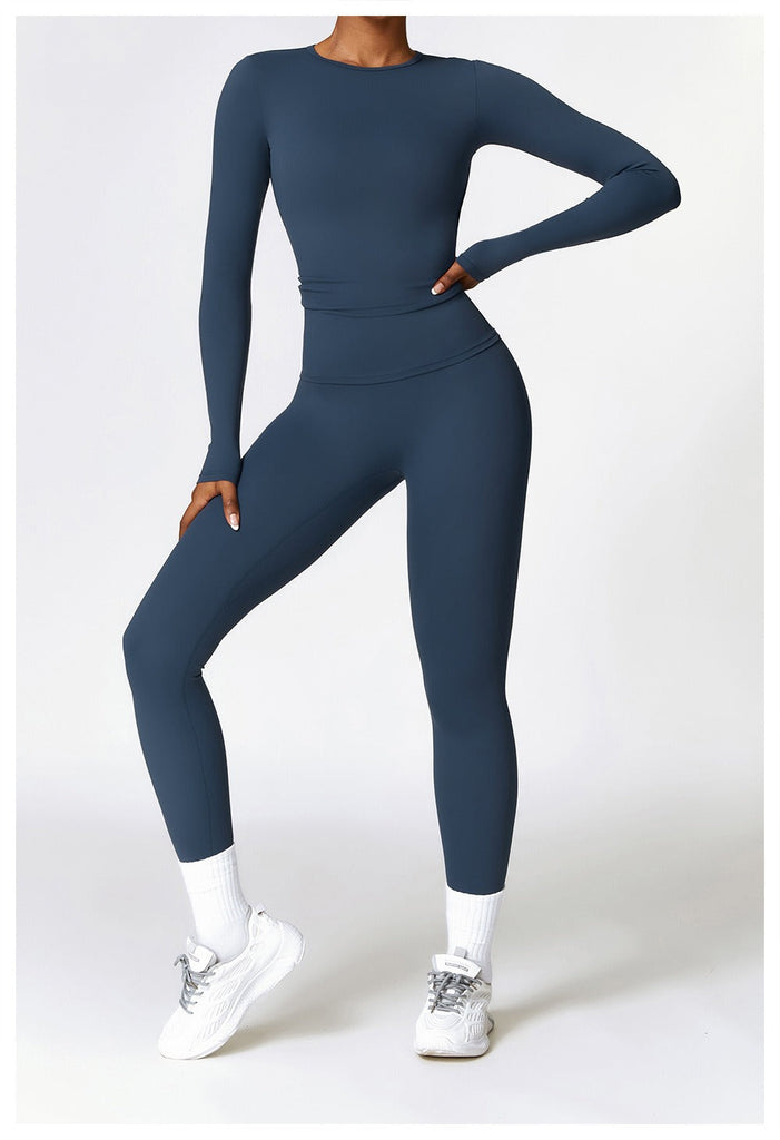 Butter Longsleeve Top & Leggings Set Navy