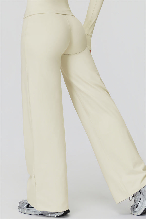 The FemmeFit Straight Leg Pants Almond