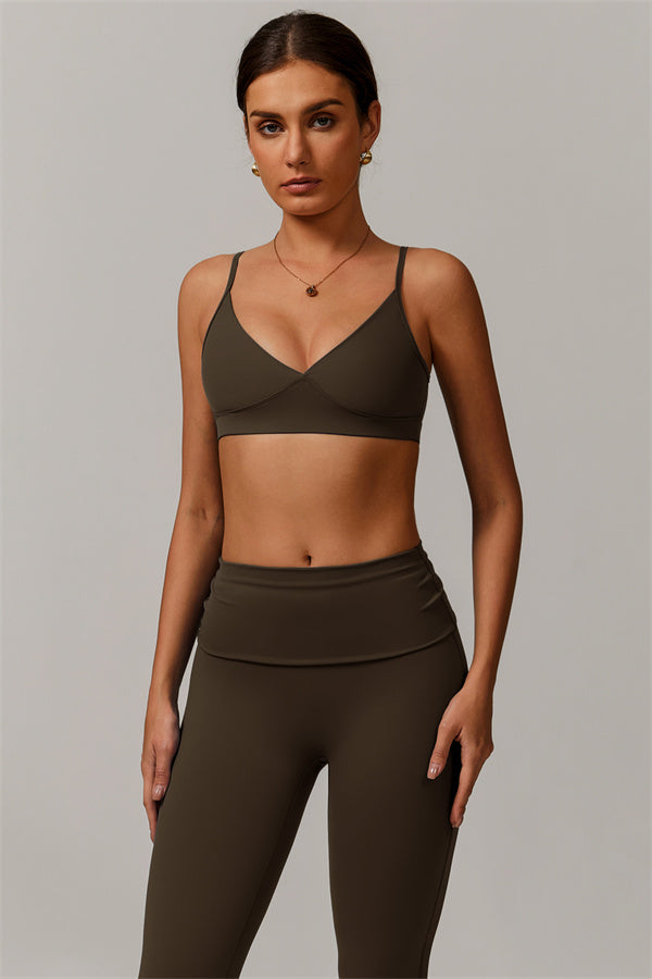 The Vigor Sports Bra Leggings 2-Piece Set Taupe