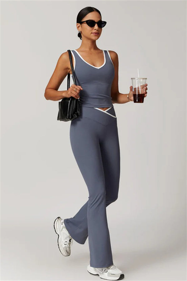 The Stamina Tank Top Flared Leggings 2-Piece Set