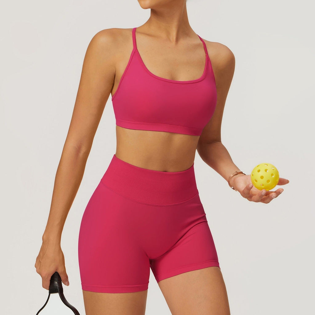 Piper Scoop Top & Shorts Set Magenta