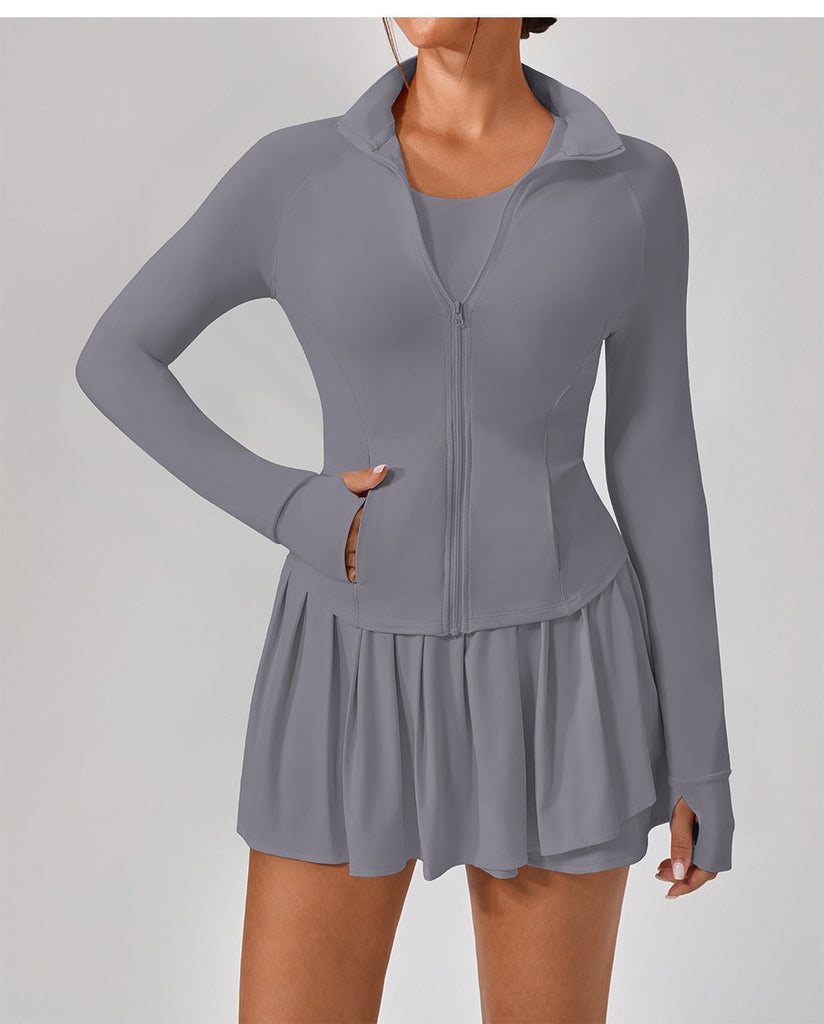 Mara Longsleeve Zip Top UPF 50+ Grey