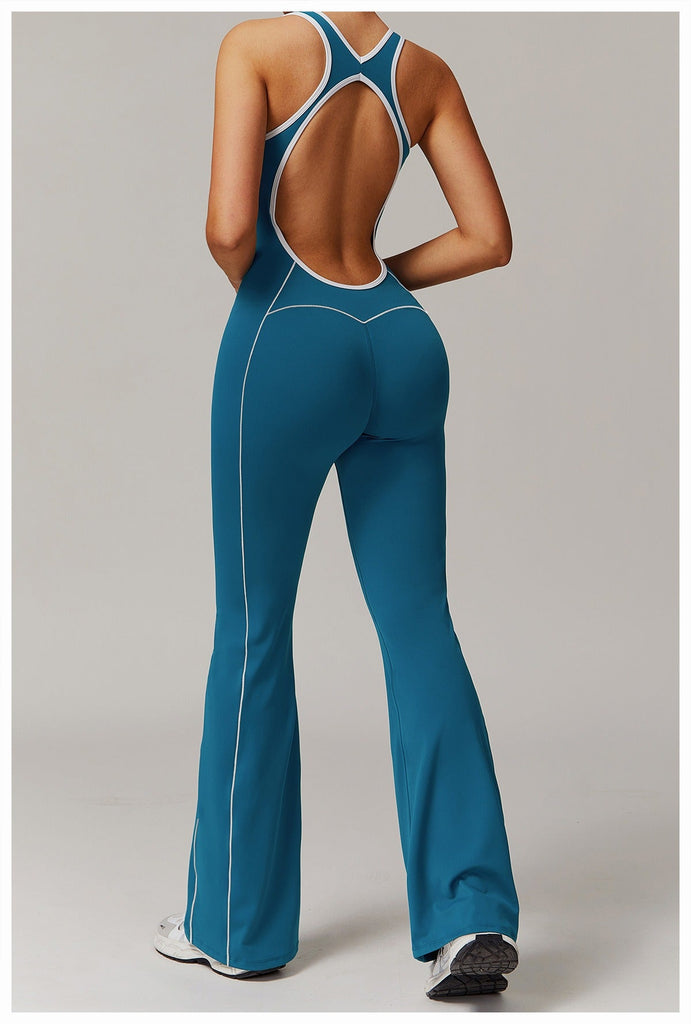 Martha Contrast Flared Jumpsuit