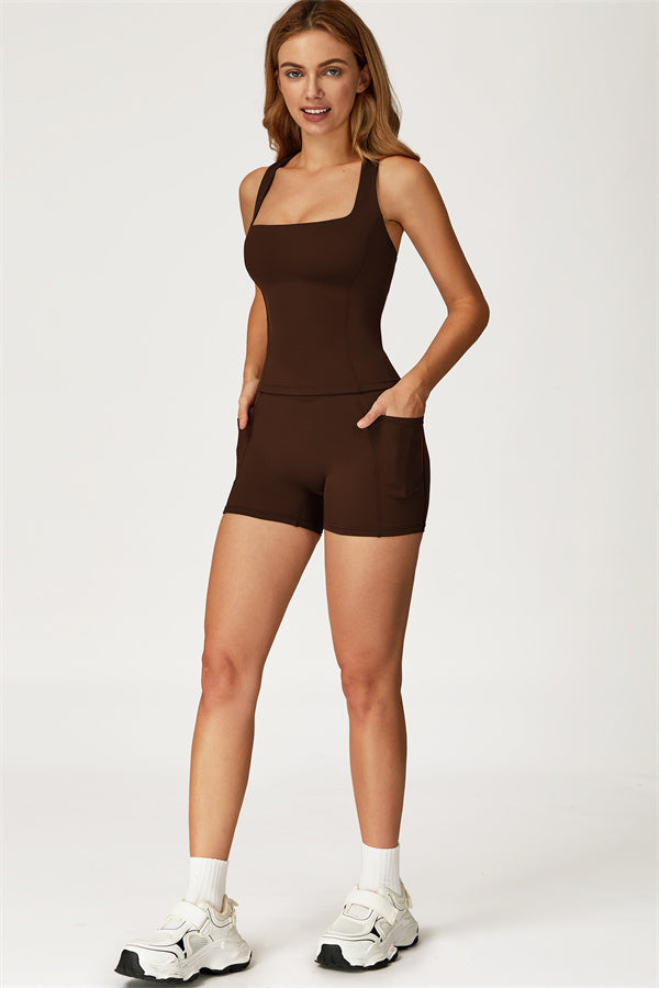 The Glacier Crop Tank Shorts 2-Piece Set