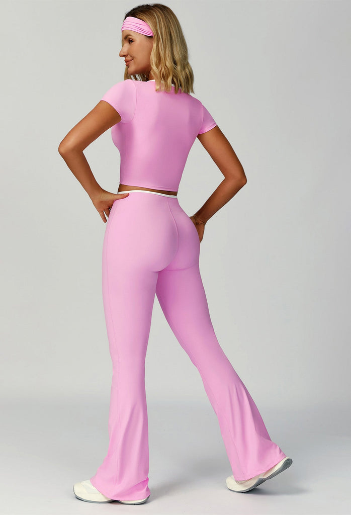 The Bow T-Sleeve Top & Flared Set