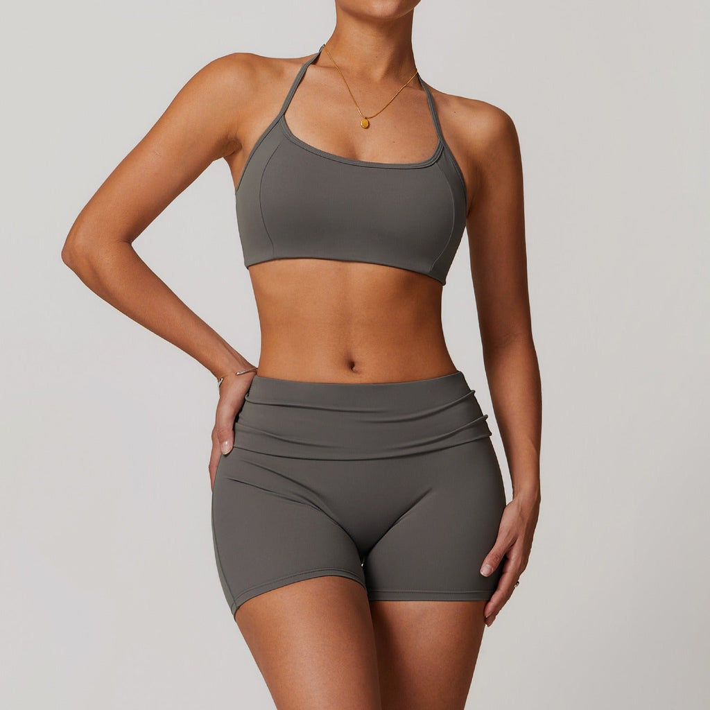 Ayla Bra Top & Shorts Set Graphite