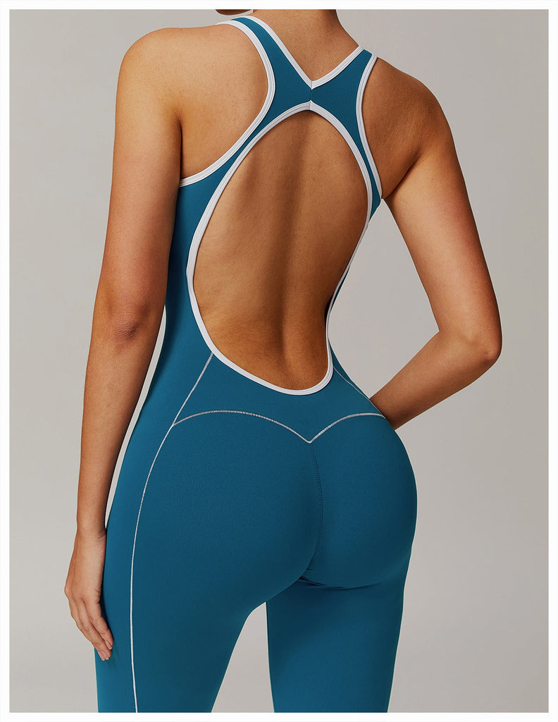 Martha Contrast Flared Jumpsuit